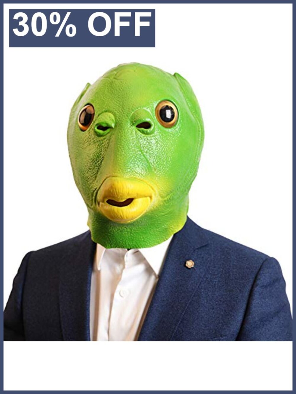 Full Head Latex Fish Mask for Halloween Costume Party Comedy